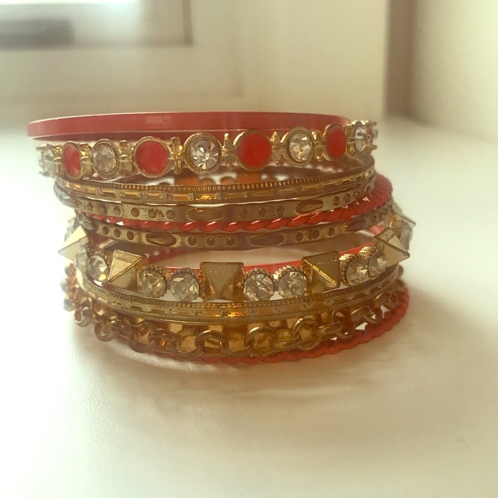 Pink and Gold Bangles